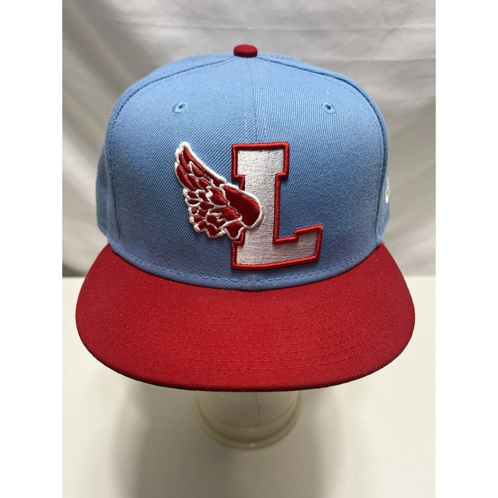Men's Leaders LDRS 1354 New Era 59FIFTY Hat Size 7 1/2 Baby Blue/Red /